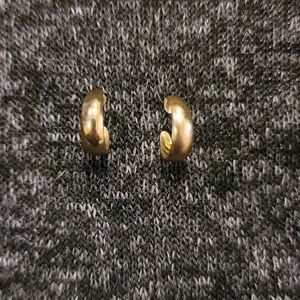 Vintage Gold plated post hoop earrings